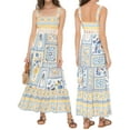 thumbnail image 2 of vera natura Women's Summer Boho Cami Dress Sleeveless Tropical Tree Floral Print Vacation Dresses, 2 of 7