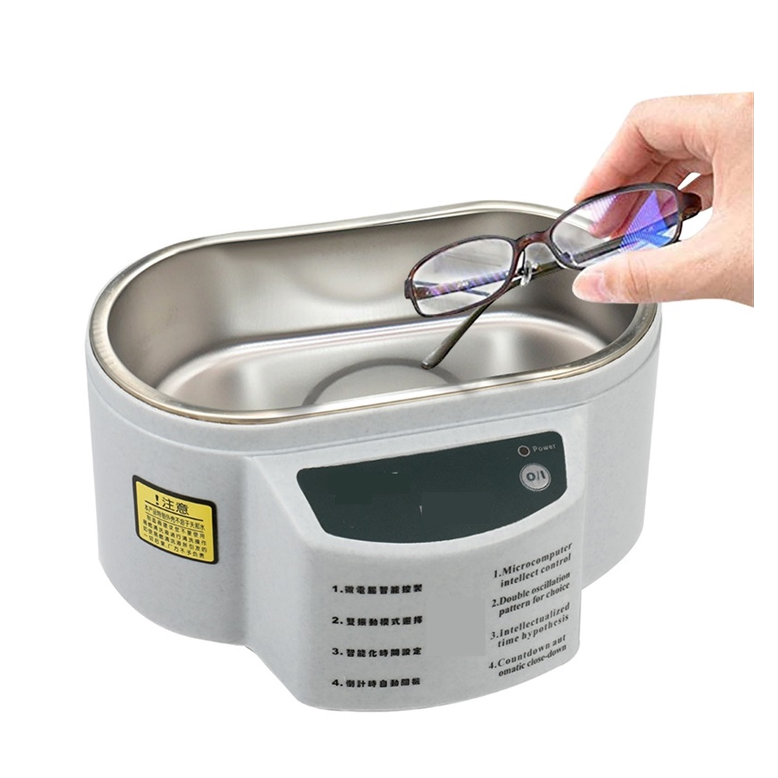 600ML Ultrasonic Cleaner Digital Ultrasonic Bath Jewelry Glasses Circuit Board Cleaning Machine Ultrasound Sterilizing Machine ,Strong Cleaning