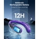 thumbnail image 3 of Ventilador de cuello portátil SHEWIND recargable sin aspas morado, 3 of 7