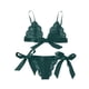 thumbnail image 2 of Conjunto de ropa interior de encaje floral encantador para mujer, regalo de lencería de bragas de malla, verde oscuro, S tholdsy XX000194-05, 2 of 7