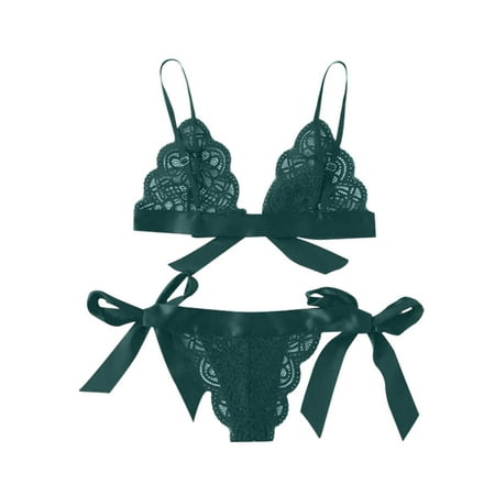 

Women Sexy Floral Lace Underwear Set Gift Lingerie Mesh Panty