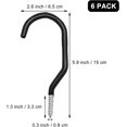thumbnail image 3 of Yimei Black Heavy Duty Bike Storage Hooks, 6PCS, 3 of 5