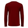 thumbnail image 6 of Mens Long Sleeve Shirts Crewneck T Shirts Fall Tops Casual Basic Tees Clothes Wine 4XL, 6 of 6