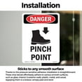 thumbnail image 3 of Foot Pinch Point OSHA Danger Vinyl Decal Label 18 Inch x 12 Inch - 5 Pack, 3 of 6