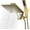 Brushed Gold-8 Inches, variant on 10 Inches Matte Black Dual Square Rain Handheld Shower Head with Adjustable Diverter