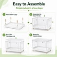 thumbnail image 2 of 27.5 x 16.9 x 15.9 Inch Clear Reptile Terrarium, Foldable Acrylic Reptile Enclosure with Front Access Door & Ventilation, Habitat for Lizards, Geckos, Snakes, Tree Frogs, 2 of 9