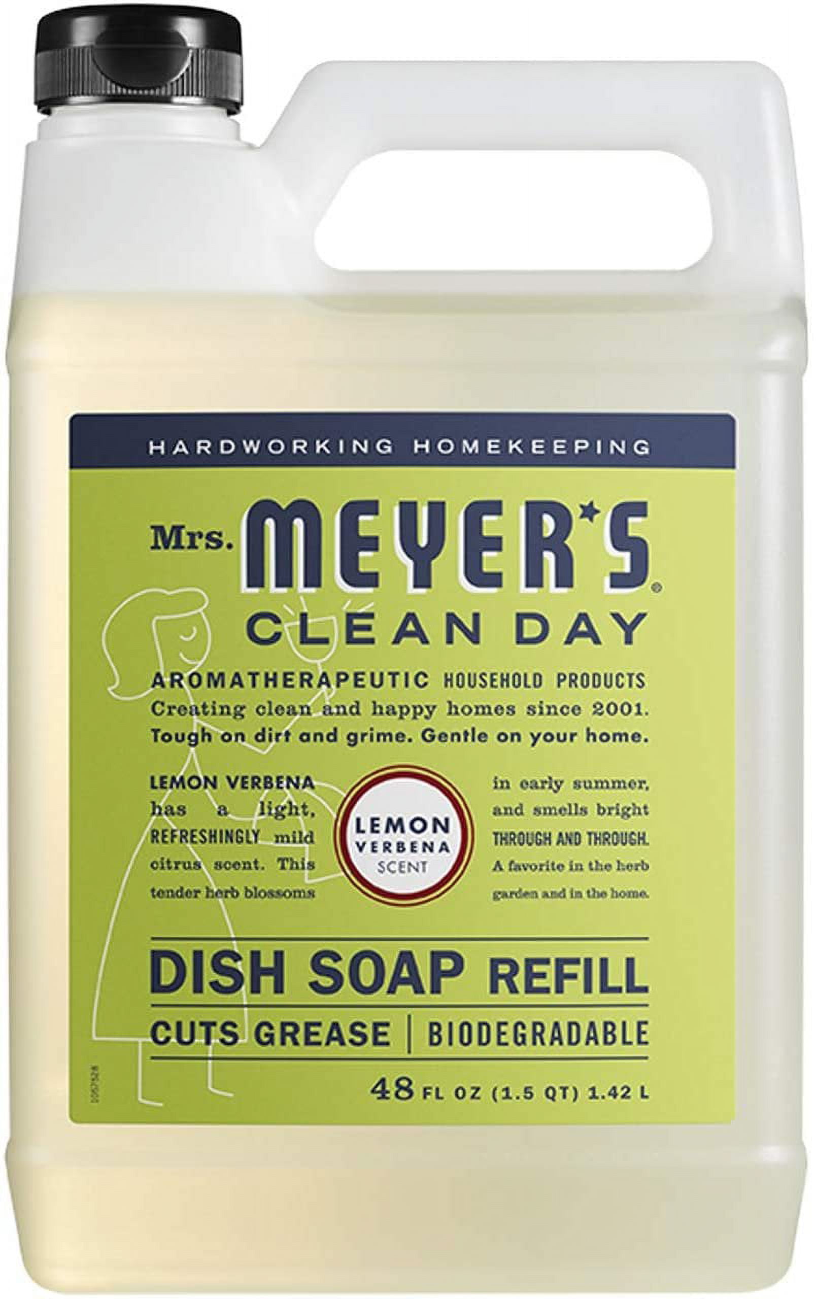 Liquid Dish Soap Refill,1 Pack Lemon Verbena,1 Pack Lavender,1 Pack Peony,1 Pack Honeysuckle, 48 OZ each