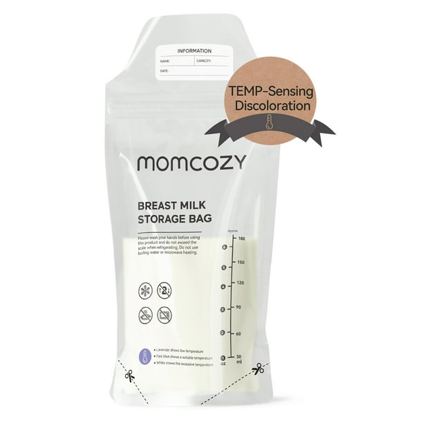 Momcozy Breastmilk Storage Bags, 200PCS Value Pack, Temp-Sensing  Discoloration Milk Storing Bags for Breastfeeding, Presterilized,  Hygienically