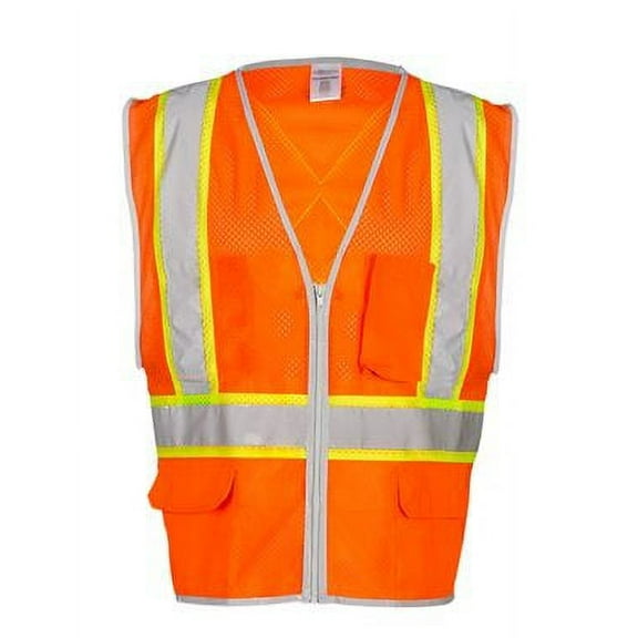 Kishigo Premium Brilliant Series® X Back Dual Compliant Vest 1576-1577 Orange 4/5XL