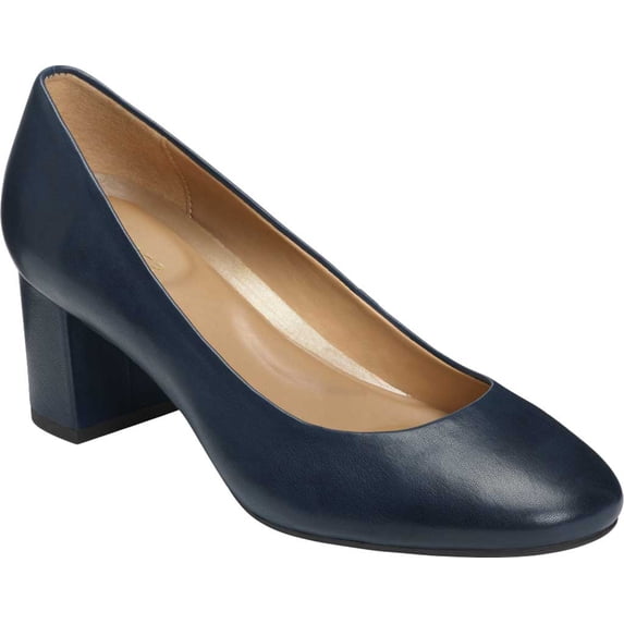 Women's Aerosoles Platinum Eye Candy Pump Navy Leather 9 M