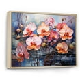 thumbnail image 2 of Designart "Orchids In Wild Pink And Orange Expression I" Orchids Floater Framed Canvas Prints, 2 of 5