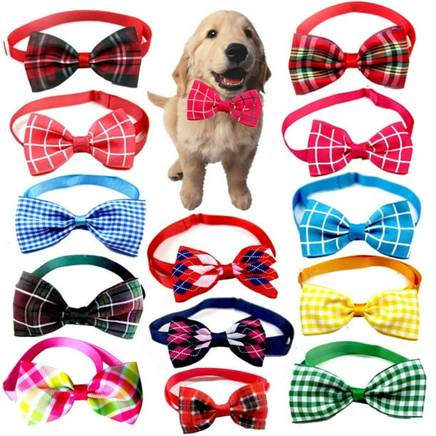 Tongliya 12 colors plaid pet bow tie cat dog scarf accessories factory direct supply long term stable pet accessories VN106 12 1 20 36 CM 3.5g pc Walmart