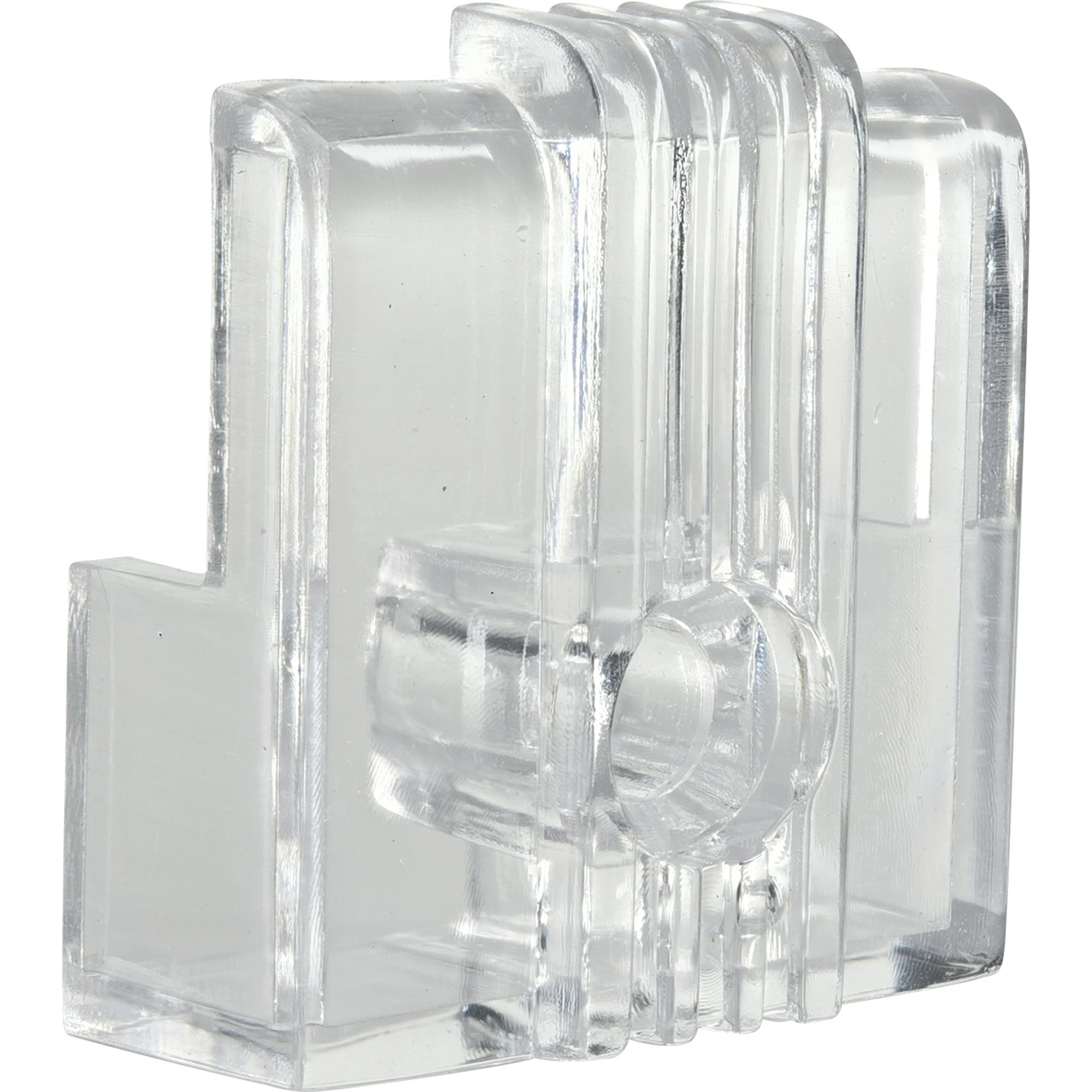 Ook Wide Mirror Clip Holders, Large Mirror Hangers, 20 lbs, Plastic, Screw-in, Clear, 8 pack