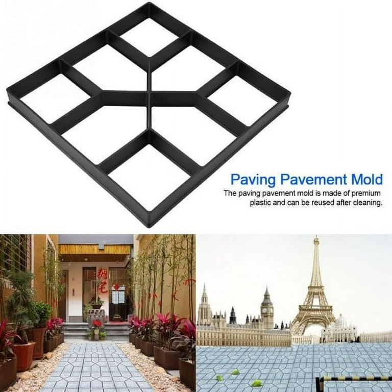  Shape Stepping Stone Mold, Concrete Cement Mold Garden  Stepping Stone Mold Durable Cement Molds Plastic for Patio for Garden for  Lawn for Walkway : Patio, Lawn & Garden