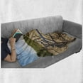 thumbnail image 6 of Massachusetts Soft Flannel Fleece Blanket, Bicycles Leaned on Fences Green Toned Hills at the Background Summer Season, Cozy Plush for Indoor and Outdoor Use, 50" x 70", Multicolor, by Ambesonne, 6 of 6