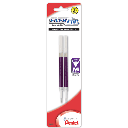 EnerGel™ Pen Refills, Medium Point, 0.7 mm, Violet Ink, Pack Of 2
