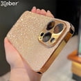 thumbnail image 2 of Luxury Plating Bling Glitter Rhinestones Gem Diamond Phone Case For iPhone 15 13 12 11 14 Pro Max Camera Protection Soft Cover, 2 of 5