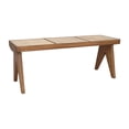 thumbnail image 6 of Franco Wooden Bench With Cane Seat, 45"W, Brown, 6 of 7