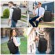 thumbnail image 2 of Mochila para portátil HOMIEE, delgada y duradera, de 17 pulgadas con puerto USB, negra, 2 of 7