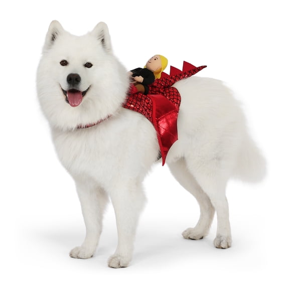 Vibrant Life Halloween Dragon Rider Costume for Dogs, Multicolor, Large