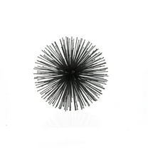 HomeRoots 8" Black Iron Decorative Orb Tabletop Sculpture