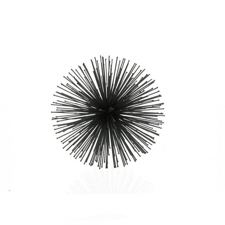 8" Black Metal Spiky Sphere