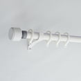 thumbnail image 1 of Single Curtain Rod Window Rods 3.3-9.8ft Roman Rod Heavy Duty Curtain Rods for Windows, Wall Mounting Aluminum Curtain Rod(White,1m/3.3ft), 1 of 7