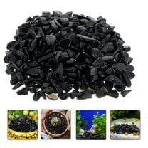 Luxshiny 1Set Decorative Obsidian Rocks Aquarium Gravel with Smooth Surface Safe for Fish Tanks