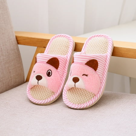 

〖Yilirongyumm〗 Pink 36-37 Slippers For Women Indoor Solid Fluffy Warm Outdoor Slip-On Women s House Shoes Slippers Women s Slipper