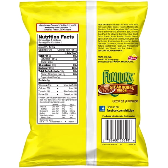 Funyuns Steakhouse Onion Flavored Rings 2/$1 or $.59 Ea Prepriced 0.875 oz. Bag