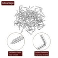 thumbnail image 4 of Uxcell 150 Pack L Shape Hooks, 1/2 Inch Right Angle Screw Hooks for Hanging, Silver, 4 of 7