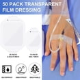 thumbnail image 2 of 50 Pieces Transparent Film Dressing Includes Shower Waterproof Patch Waterproof Wound Bandage Adhesive Patches Post Shower, 2 of 5