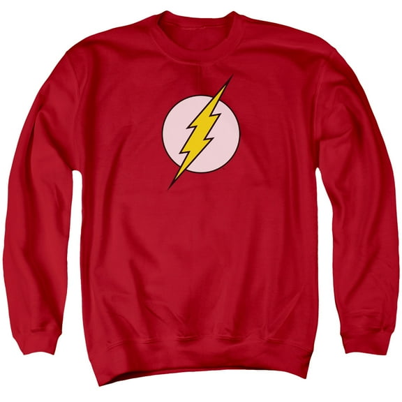 DC Comics Flash Flash Logo Adult Crewneck Sweatshirt Red