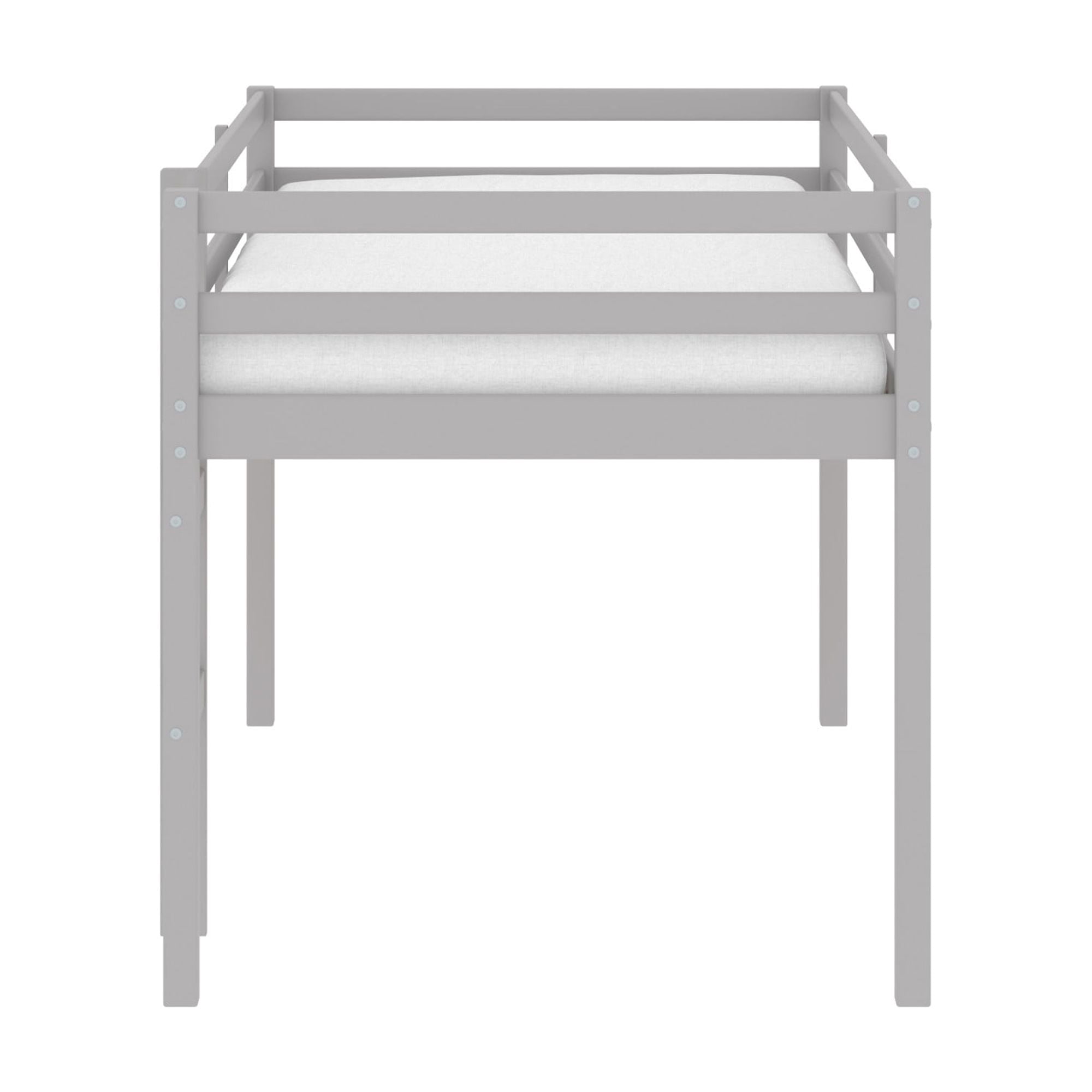 HH2Home Campbell Wood Twin Junior Loft Bunk Bed, Gray