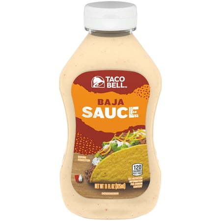 (4 Pack) Taco Bell Baja Sauce, 11 fl oz Bottle (Best Fish Taco Sauce)