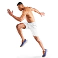 thumbnail image 4 of MIER Men's Dry Fit Athletic Running Shorts with 3 Zipper Pockets, White, M, 4 of 7