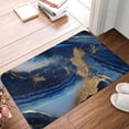thumbnail image 5 of Haiem Navy Blue Marble Front Door Mat Indoor Outdoor Entrance, Waterproof All-Season, All-Weather Doormat, Durable Flannel Fabric, Fade Resistant, Low Profile, 16x24in, 5 of 8