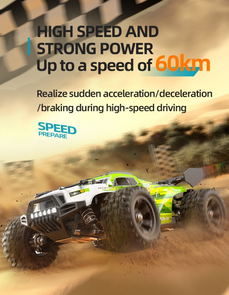 1/14 Scale RC Drift Car, 2.4GHz Brushless Remote Control Off-Road Truck with Full-Proportional Control, Double Wishbone Suspension, Shock Absorbers, 4WD All-Terrain RC Truck Model Toy Gift for Adults