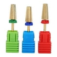 thumbnail image 2 of Brocas profesionales para uñas de carburo de tungsteno dorado: removedor de cutículas, manicura y pedicura, 2 of 10