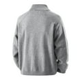 thumbnail image 3 of FAWUUDO Mens Lightweight Fleece Jackets with Quarter Zip Up and Stand Collar Hoodless Soft Warm Coats Casual Sportswear Dark Gray, 3 of 4