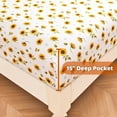 thumbnail image 4 of Twin Size Sheet Set Paisley Printed Bed Sheets for Single Bed Piece Microfiber Fitted Sheet with ” Deep Pocket & Straps Patterned Bedding Sheets & Pillowcase Set, 4 of 9