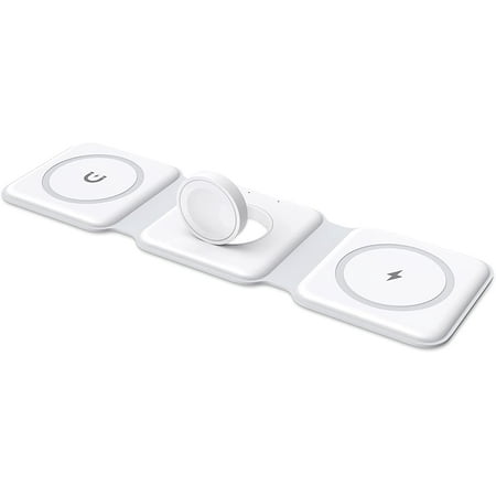 

Christmas Gifts3 in 1 Foldable Wireless Charger Magnetic Fast Wireless Charging Pad Compatible with iPhone 13/12/SE/11