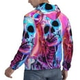 thumbnail image 6 of Fotbe Men's Hoodie with Neon Skull With Milkshake Pattern - Kangaroo Pocket Pullover Hooded Sweatshirt, Perfect for Daily Wear, Travel, and Home-3X-Large, 6 of 7