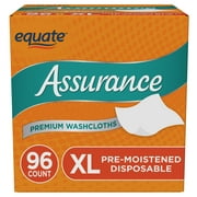 Assurance Premium XL Disposable Washcloths, 96 Ct