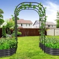 thumbnail image 3 of Lilypelle Galvanized Raised Garden Bed for Vegetables Flowers Herbs, Metal Raised Garden Bed Kit with Trellis, Plant Labels, Plant Ties, Brown 6×3×1FT 2PCS, 3 of 9