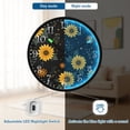 thumbnail image 5 of Voice Activated Clock with Glow Light 12 Inch Large Silent Wall Clock Battery Operated for Home Decor Yellow Sunflower Pattern, 5 of 8