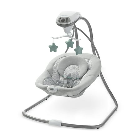 Graco Simple Sway Baby Swing with 6 Speeds and Plush Seat, Ivy