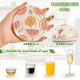 thumbnail image 2 of Yayeee 6 PCS Drink Coasters with Holder Set Woven Absorbent Round Tabletop Hot Pad, Citrus Slice, 2 of 7