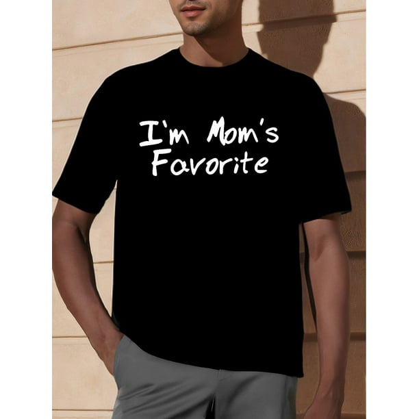 Mens Moms Favorite Print T-Shirt - Stylish & Comfortable Short Sleeves - Perfect Summer Tee - Versatile Unisex Style - Mom Approved