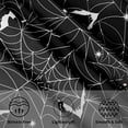 thumbnail image 3 of Halloween Spider Web Table Cloth Round Black and White Bat Tablecloth 60 Inch Decor Washable Stain and Wrinkle Resistant Round Table Cover for Dining Picnic, 3 of 6